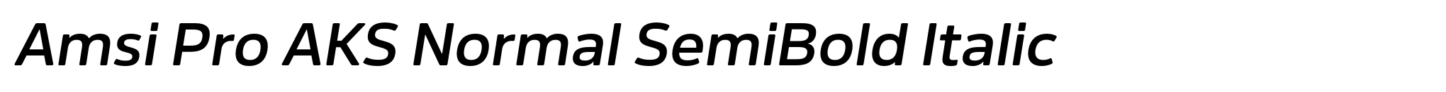 Amsi Pro AKS Normal SemiBold Italic image